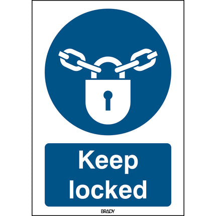 ISO Safety Sign  Keep locked