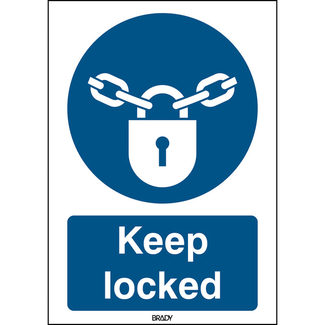ISO Safety Sign  Keep locked