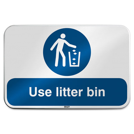 ISO Safety Sign  Use litter bin