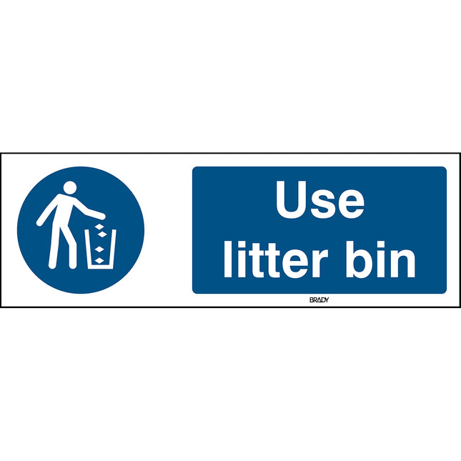 ISO Safety Sign  Use litter bin