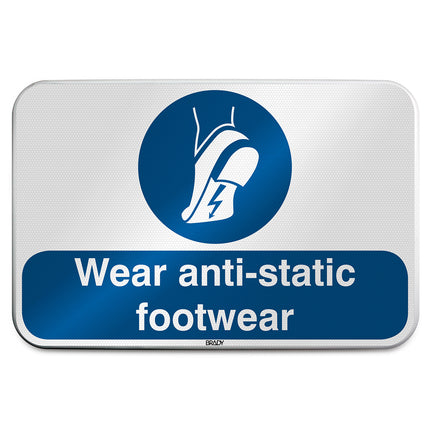 ISO Safety Sign  Wear antistatic footwear