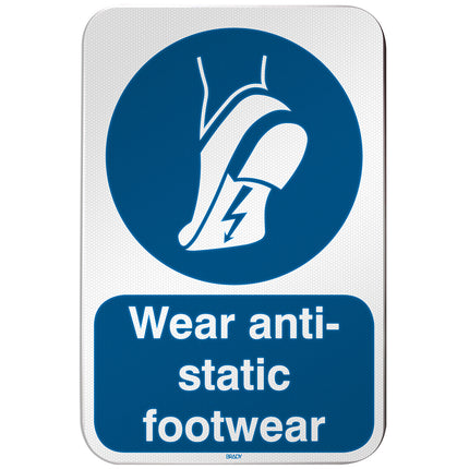 ISO Safety Sign  Wear antistatic footwear