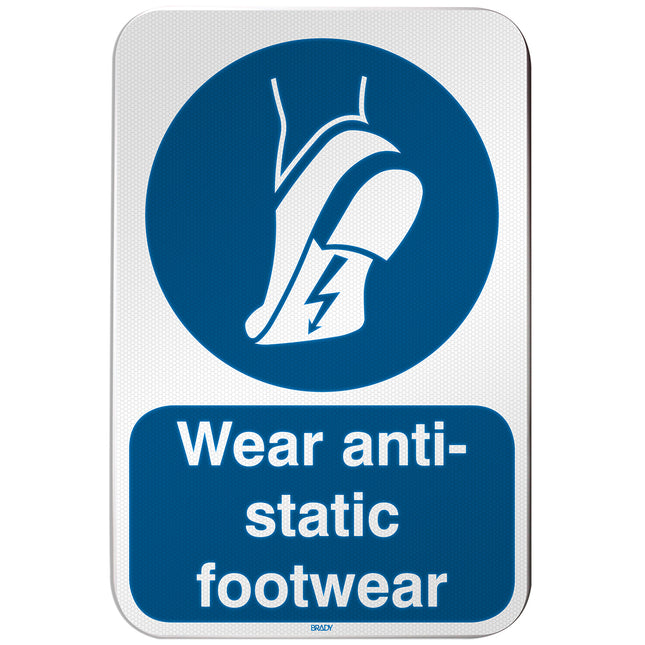 ISO Safety Sign  Wear antistatic footwear