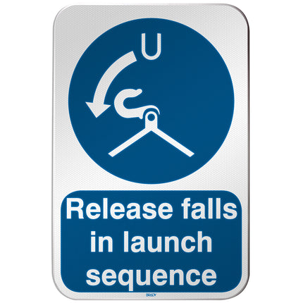 ISO Safety Sign  Release falls in launch sequence