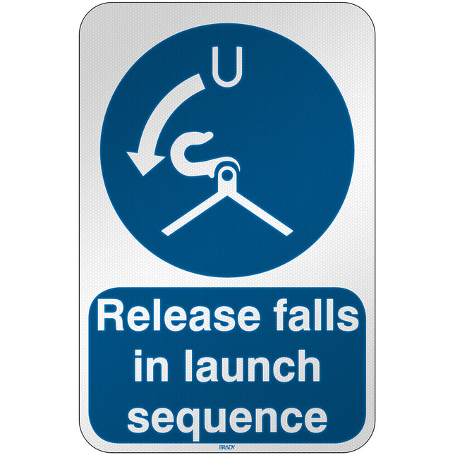 ISO Safety Sign  Release falls in launch sequence