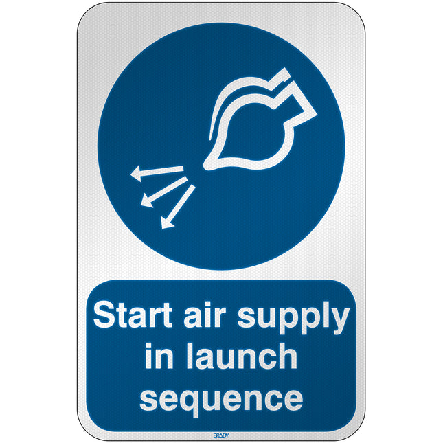 ISO Safety Sign  Start air supply in launch sequence