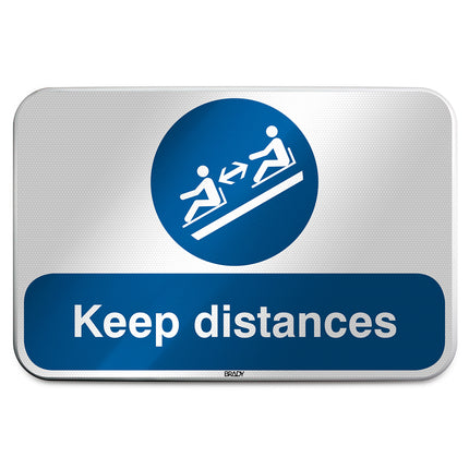 ISO Safety Sign  Keep distances