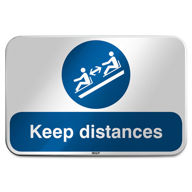 ISO Safety Sign  Keep distances