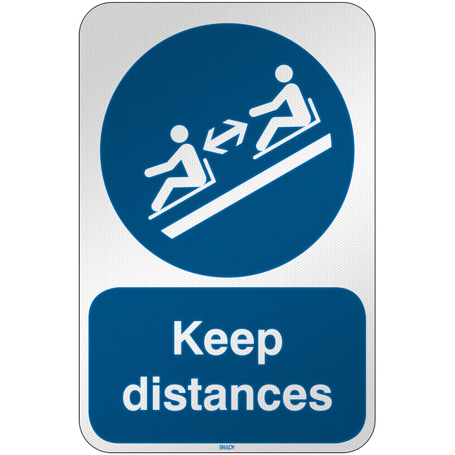 ISO Safety Sign  Keep distances
