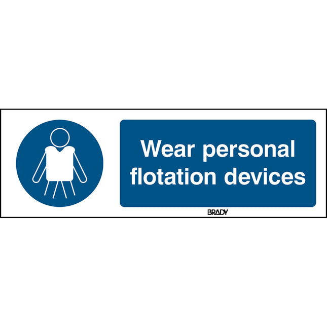 ISO Safety Sign  Wear personal flotation devices