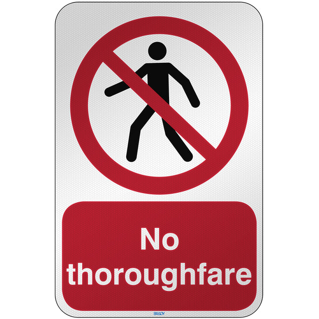 ISO Safety Sign  No thoroughfare
