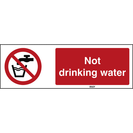 ISO Safety Sign  Not drinking water