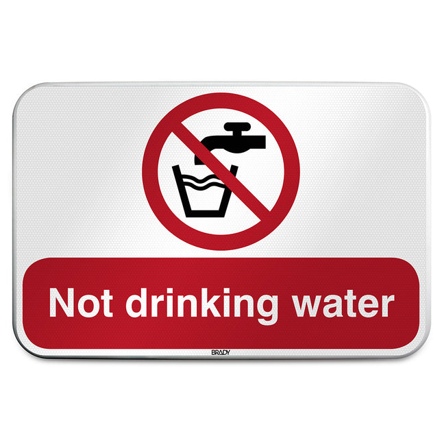 ISO Safety Sign  Not drinking water