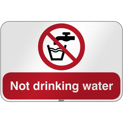 ISO Safety Sign  Not drinking water