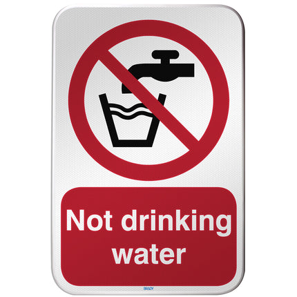 ISO Safety Sign  Not drinking water