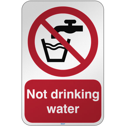 ISO Safety Sign  Not drinking water