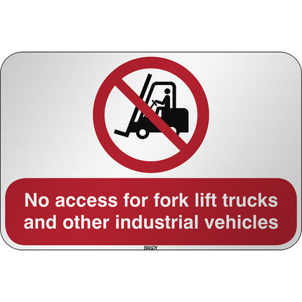 ISO Safety Sign  No access for forklift trucks and other industrial vehicles