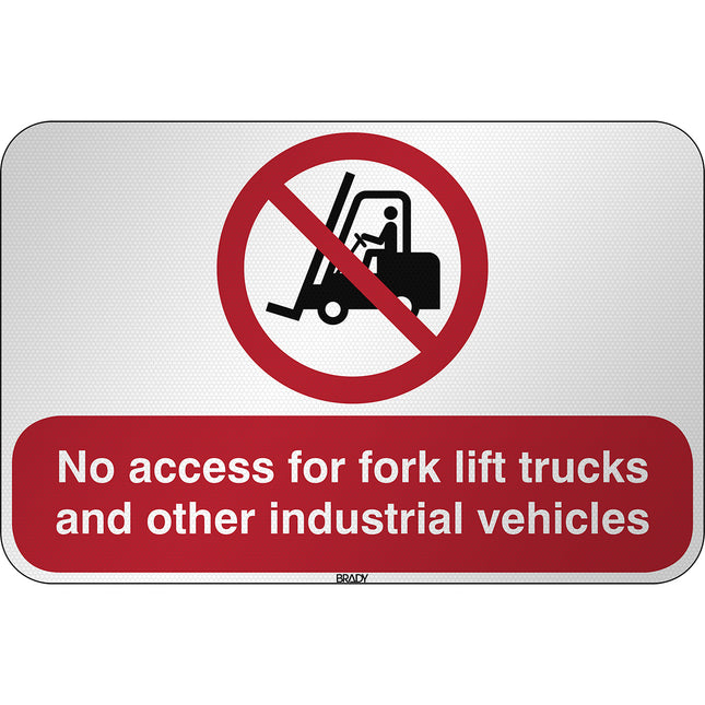 ISO Safety Sign  No access for forklift trucks and other industrial vehicles