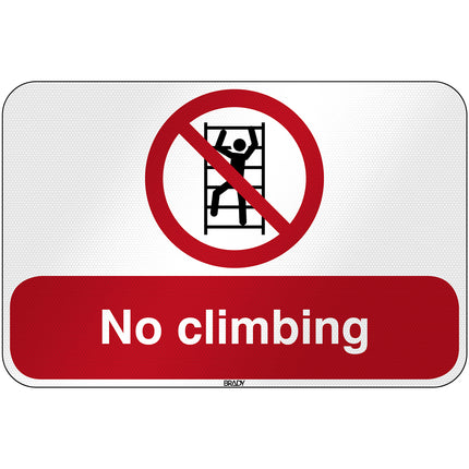 ISO Safety Sign  No climbing
