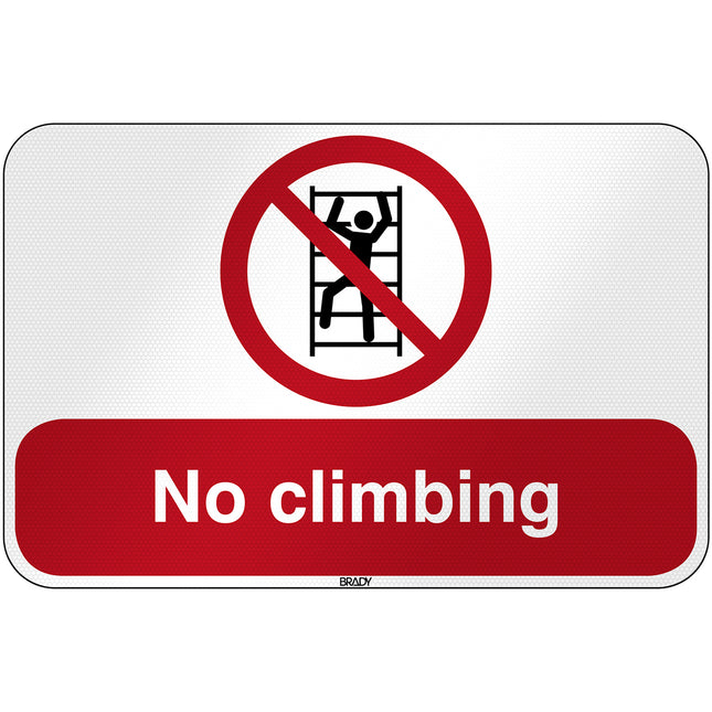 ISO Safety Sign  No climbing