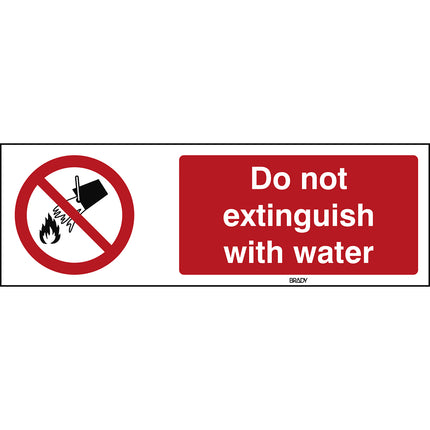 ISO Safety Sign  Do not extinguish with water