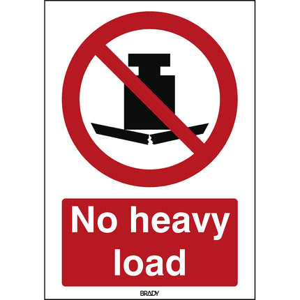 ISO Safety Sign  No heavy load