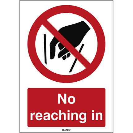 ISO Safety Sign  No reaching in