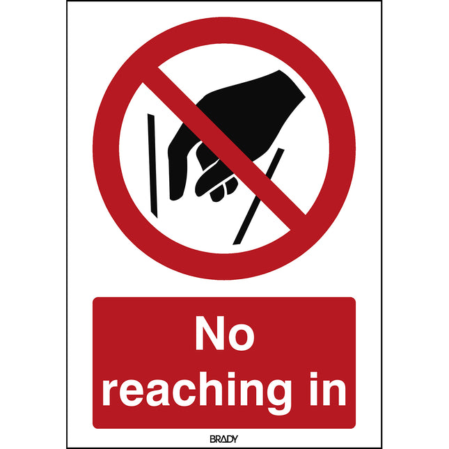 ISO Safety Sign  No reaching in