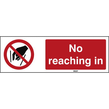ISO Safety Sign  No reaching in
