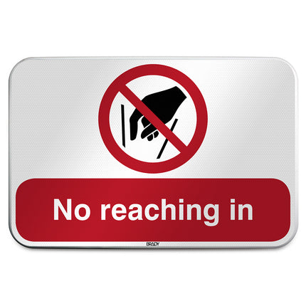 ISO Safety Sign  No reaching in