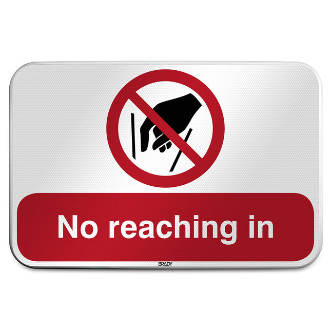ISO Safety Sign  No reaching in