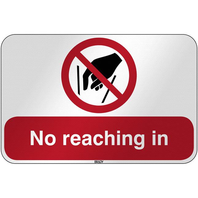 ISO Safety Sign  No reaching in