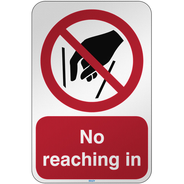 ISO Safety Sign  No reaching in
