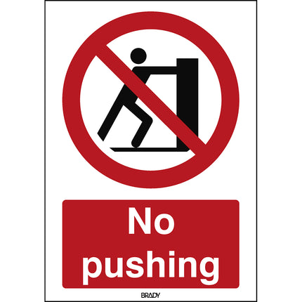 ISO Safety Sign  No pushing