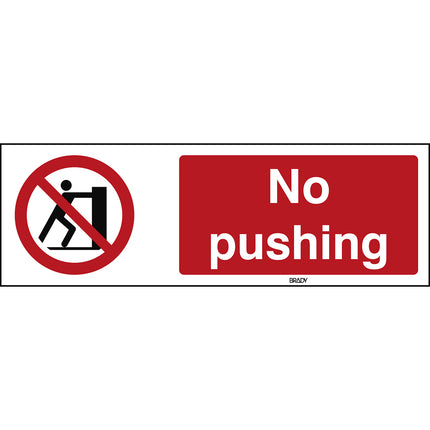 ISO Safety Sign  No pushing