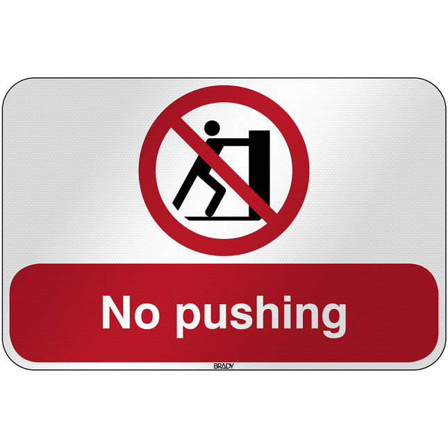 ISO Safety Sign  No pushing