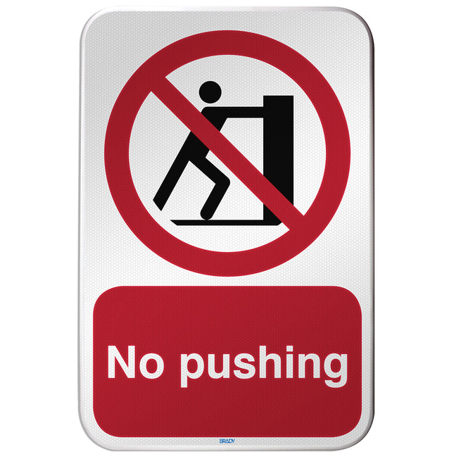 ISO Safety Sign  No pushing