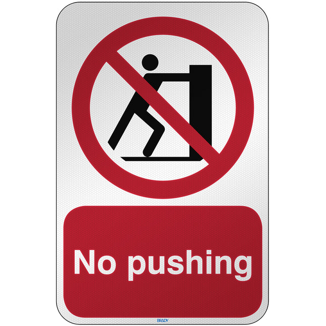 ISO Safety Sign  No pushing