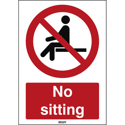 ISO Safety Sign  No sitting