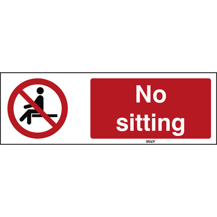ISO Safety Sign  No sitting