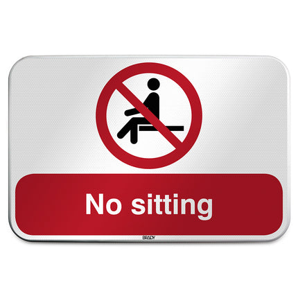 ISO Safety Sign  No sitting