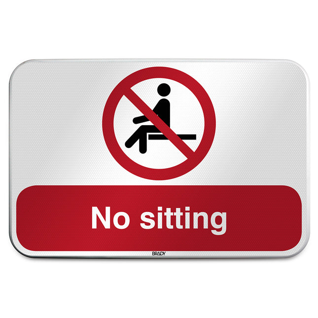 ISO Safety Sign  No sitting