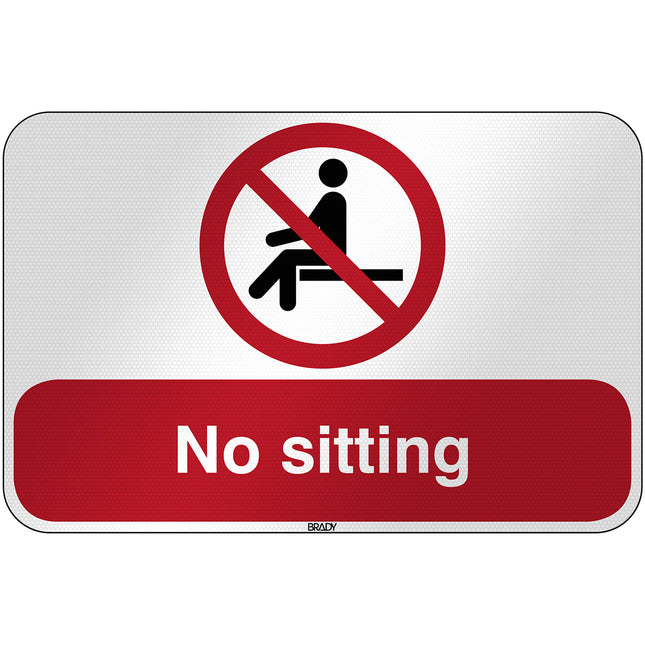 ISO Safety Sign  No sitting