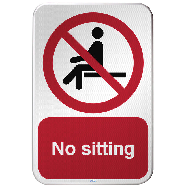 ISO Safety Sign  No sitting