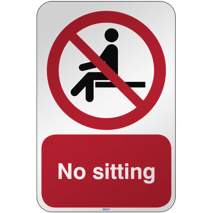 ISO Safety Sign  No sitting