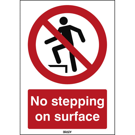 ISO Safety Sign  No stepping on surface