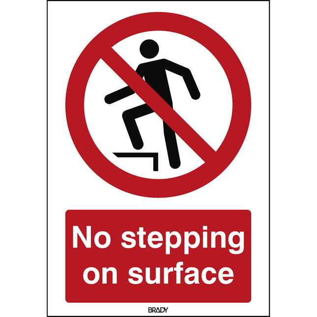 ISO Safety Sign  No stepping on surface