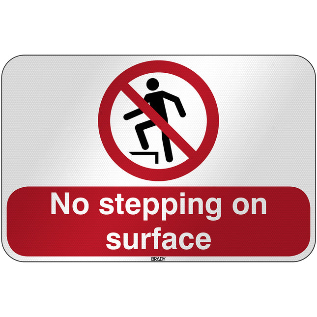 ISO Safety Sign  No stepping on surface