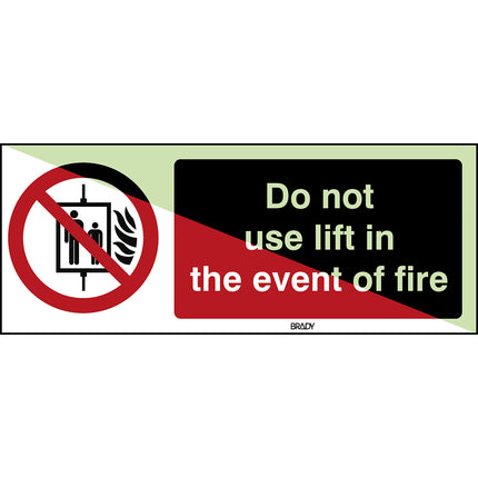 Glowinthedark safety sign