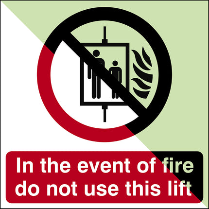 Glowinthedark safety sign